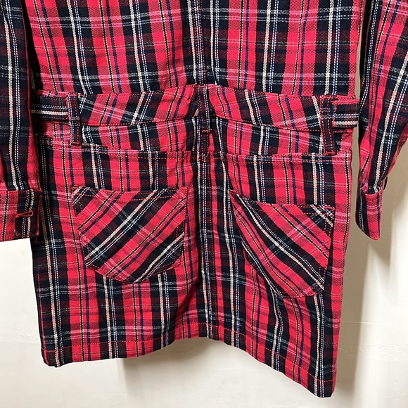 Current Elliot The Jumpsuit Dress In Red Tartan Plaid size none - Picture 5 of 7